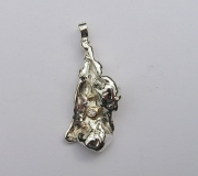Silver & 9ct Gold pendant with Diamond
