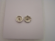 Silver stud earrings with black Diamonds