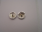 Silver stud earrings with black Diamonds